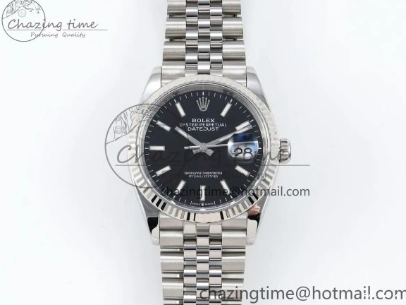 0105 DateJust 36 126234 APF 1:1 Best Edition 904L Steel Black Sitck Dial on SS Jubilee Bracelet VR UrbanStyle 1584